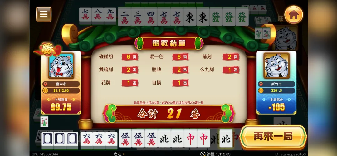 RG二人麻將遊戲畫面4